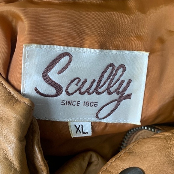 Scully soft Leather Western Braided studs Camel Tan Jacket size L vintage - Picture 5 of 16